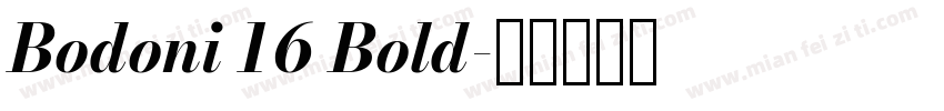 Bodoni 16 Bold字体转换